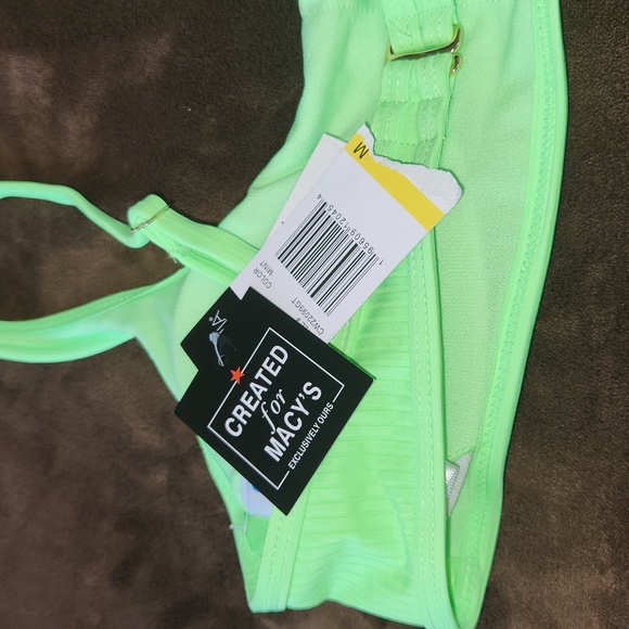 CALIFORNIA WAVES BIKINI TOP SIZE M  NEON GREEN NEW WITH TAGS - Picture 3 of 10